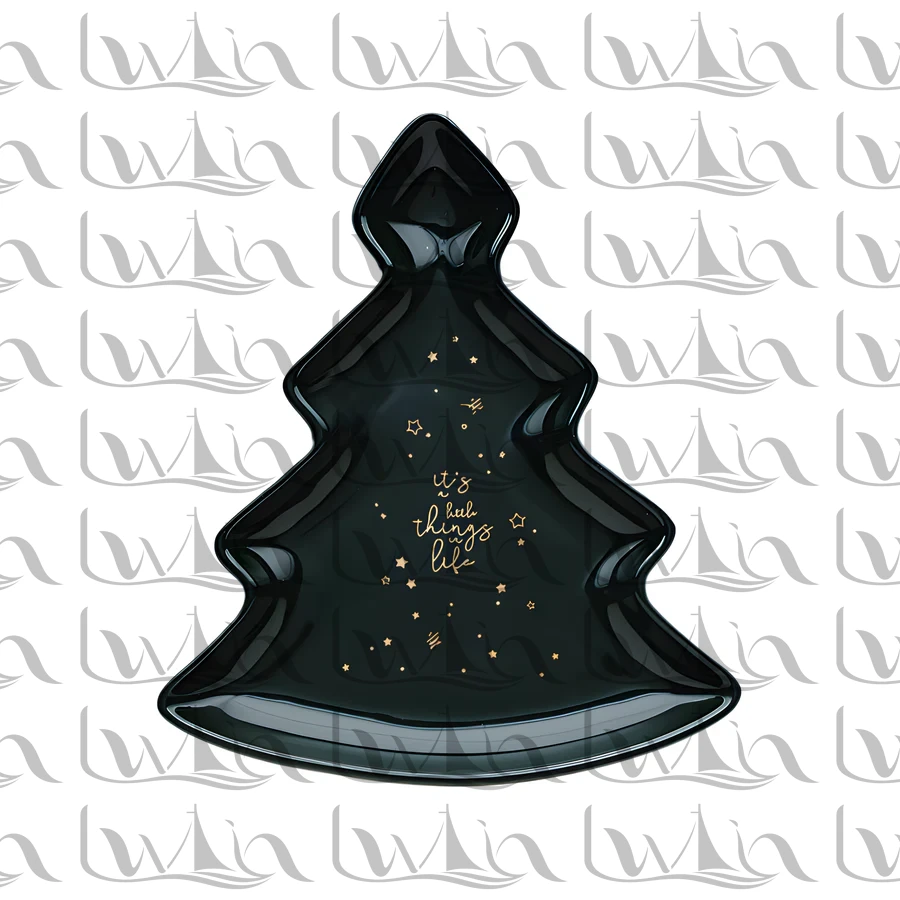 Black Christmas Ceramic Figurine
