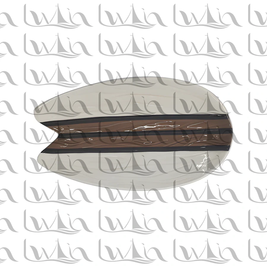 Brown Wood Grain Ceramic Planter