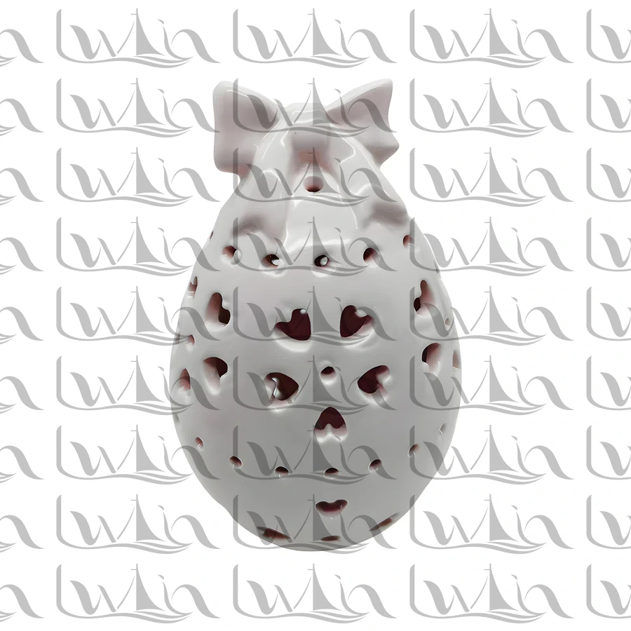 Grey Easter Ceramic Ornament