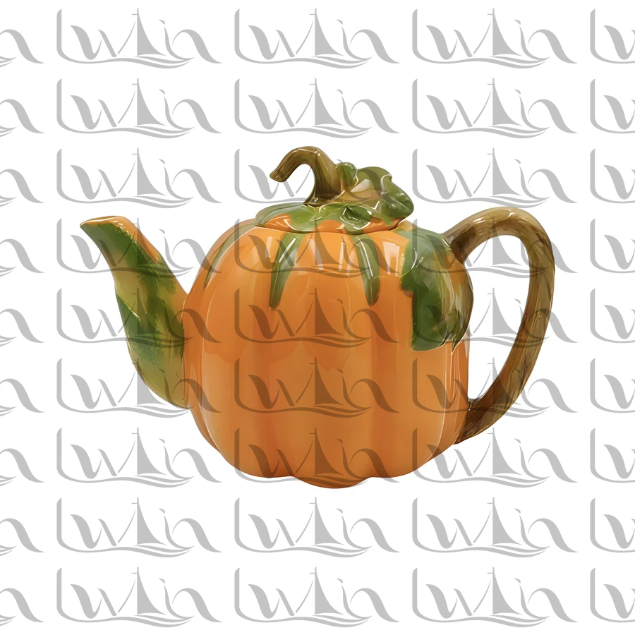 Orange Harvest Ceramic Teapot · LWT-2509