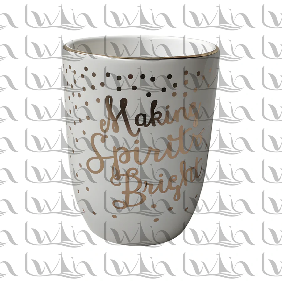Grey Polka Dot Ceramic Mug