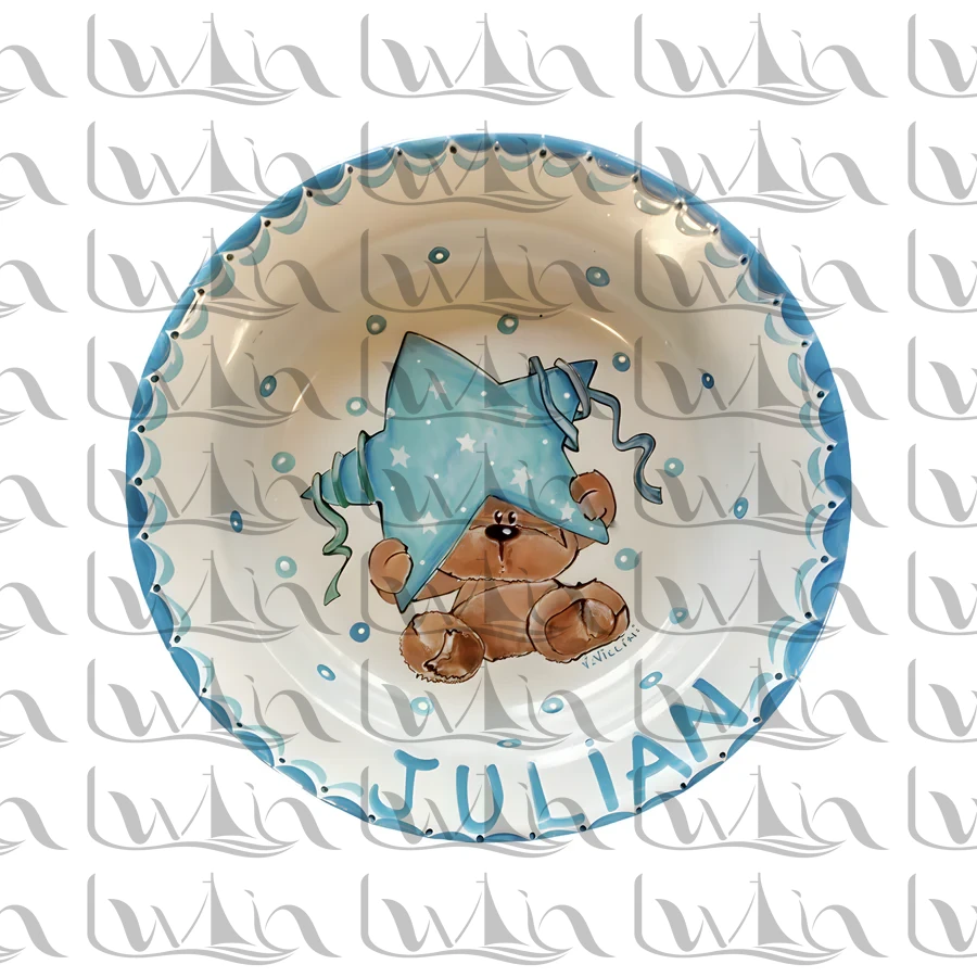 Grey Coastal Ceramic Plate · LWT-837