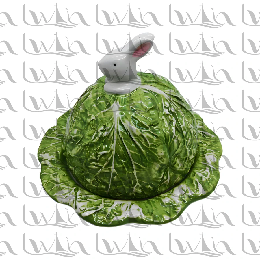 Green Easter Ceramic Figurine
