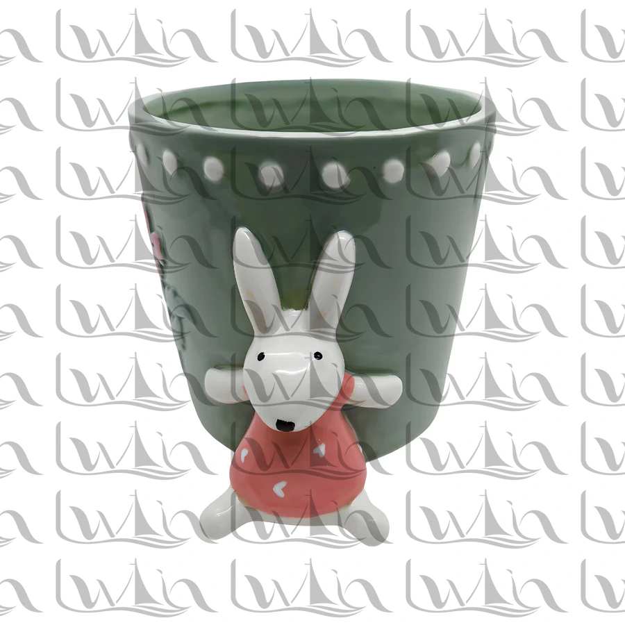 Grey Easter Ceramic Container