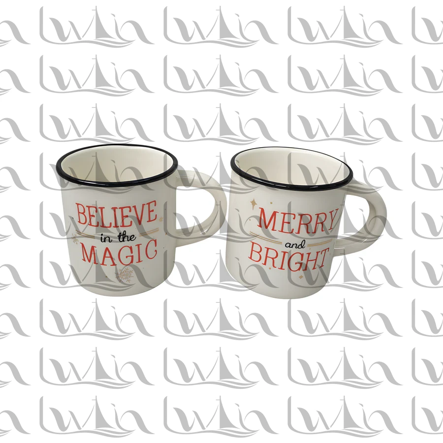 Grey Christmas Ceramic Mug