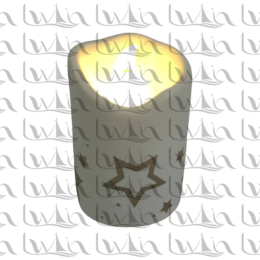 Grey Ceramic Candle Holder Set