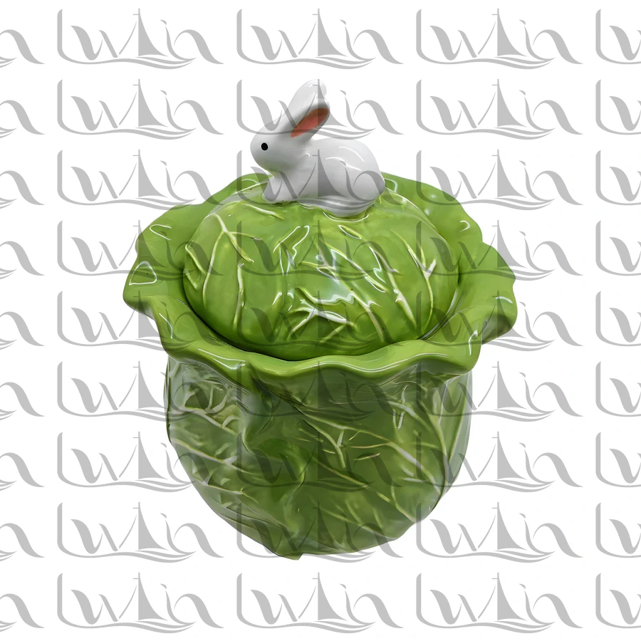 Green Easter Ceramic Figurine
