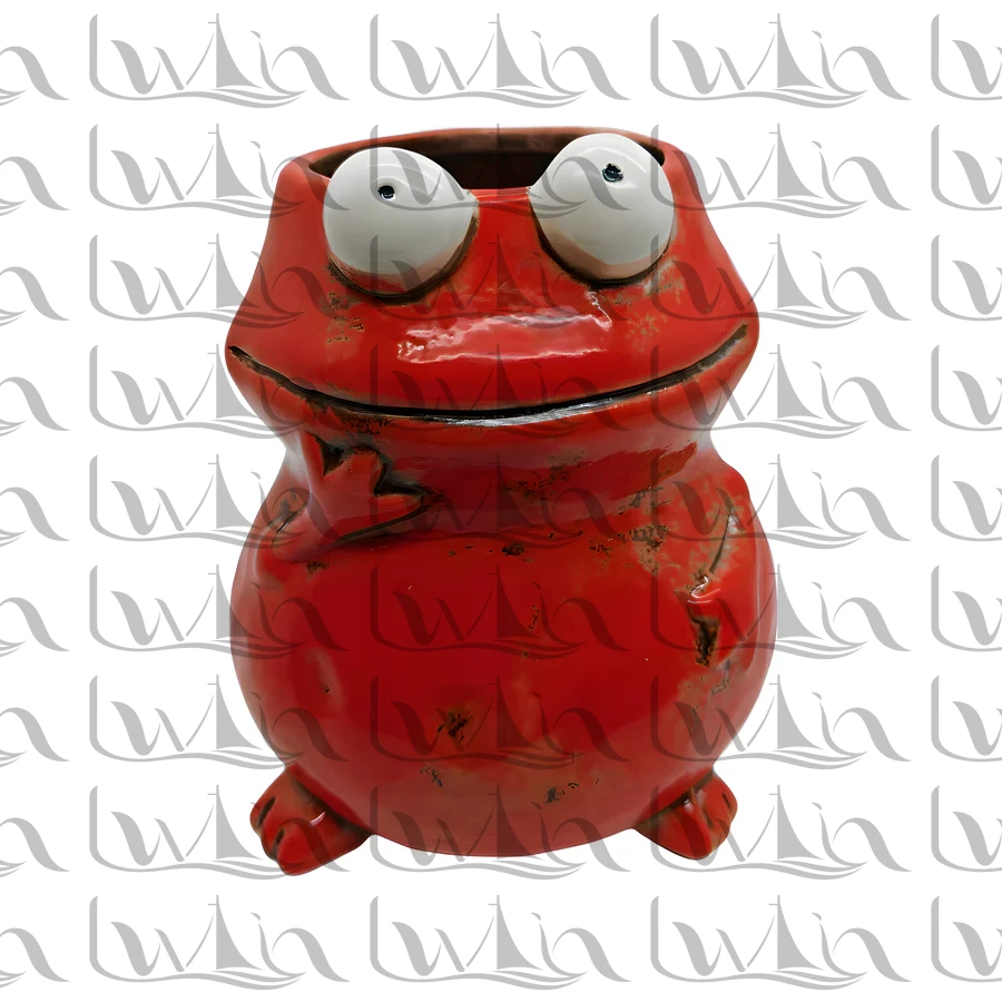 Red Christmas Ceramic Figurine