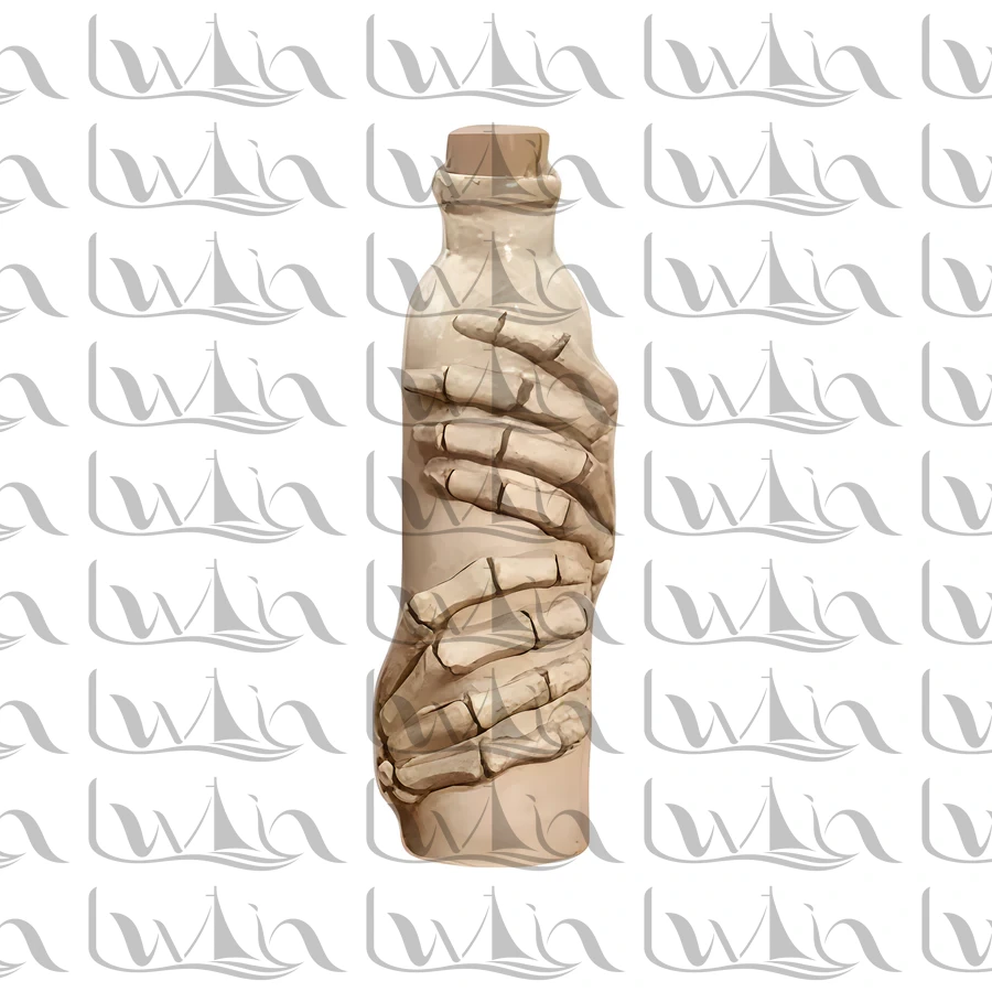 Halloween Skeleton Hand Ceramic Bottle · LWT-2344