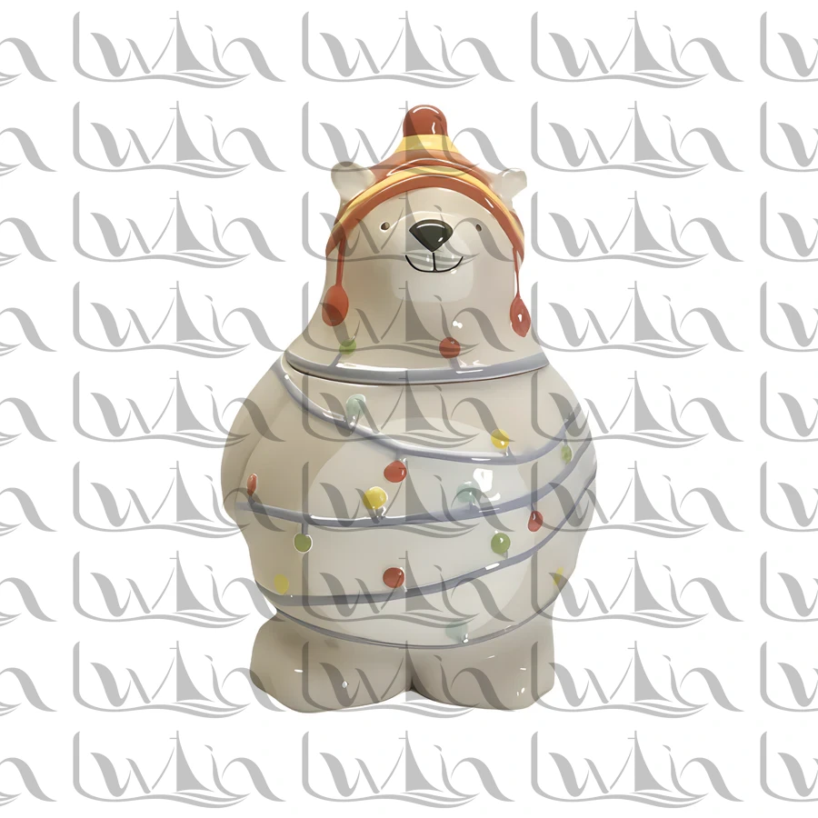 Grey Christmas Ceramic Figurine · LWT-1134