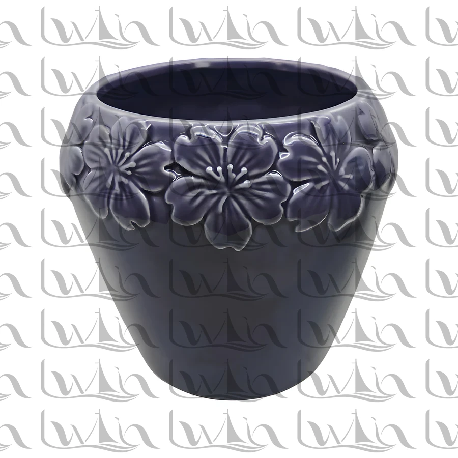 Black Ceramic Planter · BCDDECB2