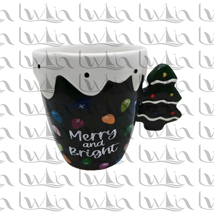 Black Christmas Ceramic Mug