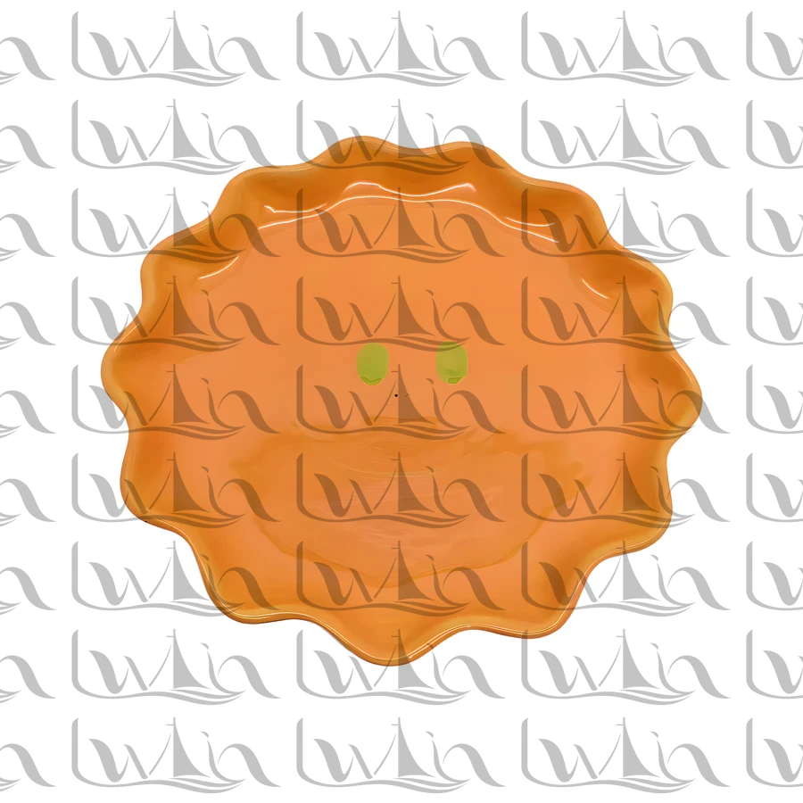 Orange Harvest Ceramic Figurine