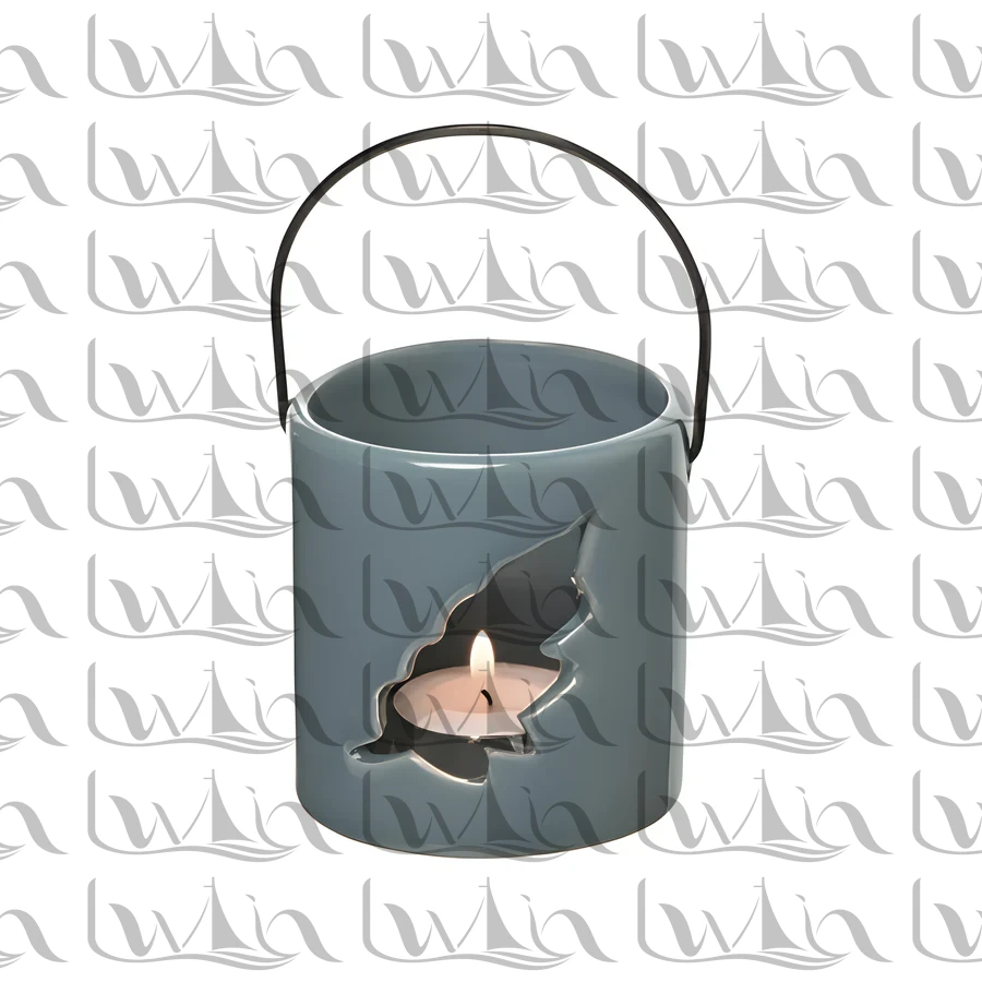 Grey Harvest Ceramic Container