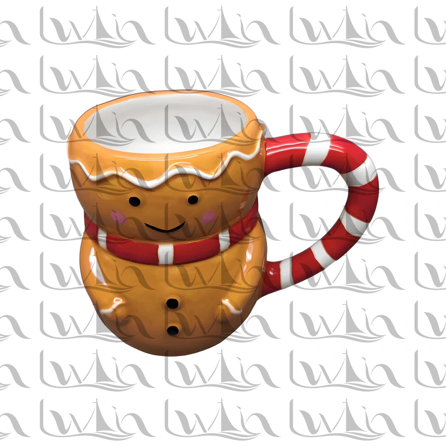 Orange Christmas Ceramic Mug