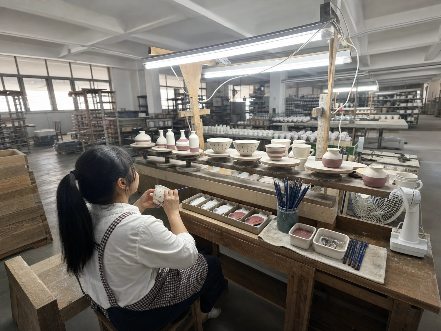 Large-field ceramic hand painting at LWTIN