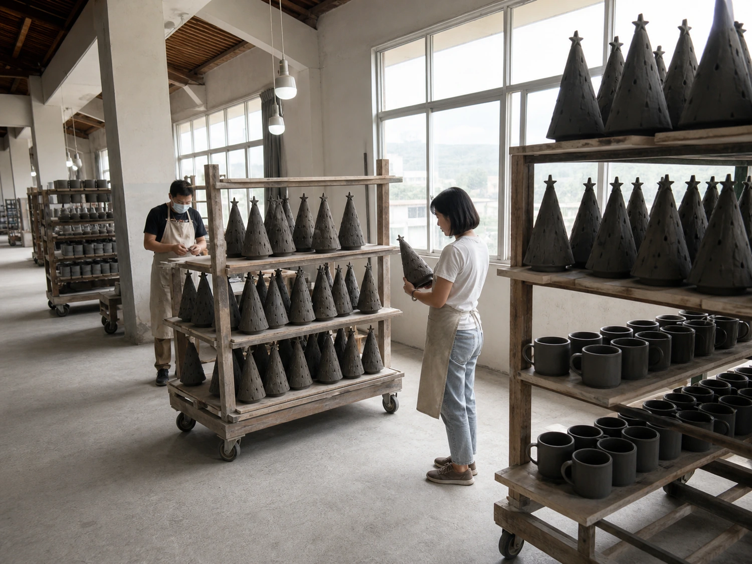 Ceramic greenware drying at LWTIN